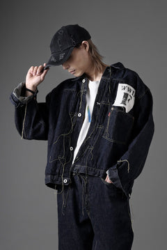 画像をギャラリービューアに読み込む, FULLCOUNT WWⅡ model Brown Cotton Denim Jacket / 13.7oz Zimbabwe Selvedge Denim (INDIGO BLUE / ONE WASHED)