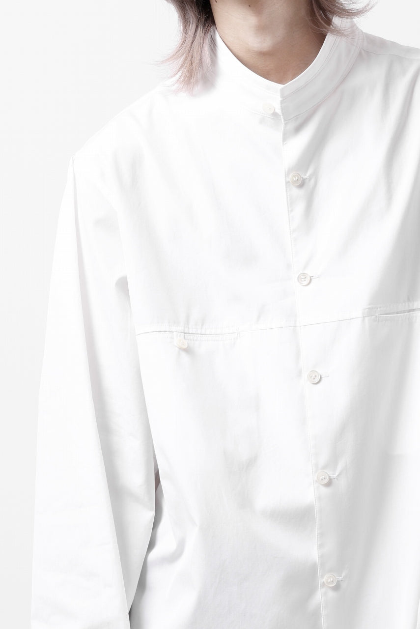 画像をギャラリービューアに読み込む, Y's for men CROSSED CHEST POCKET SHIRT / COTTON BROAD (WHITE)