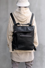 Load image into Gallery viewer, A.F ARTEFACT x Portaille LEATHER BACK PACK / WAXED HORSE LEAHER (BLACK)