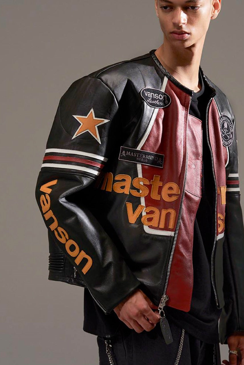 画像をギャラリービューアに読み込む, mastermind WORLD × VANSON STAR JACKET (BLACK)