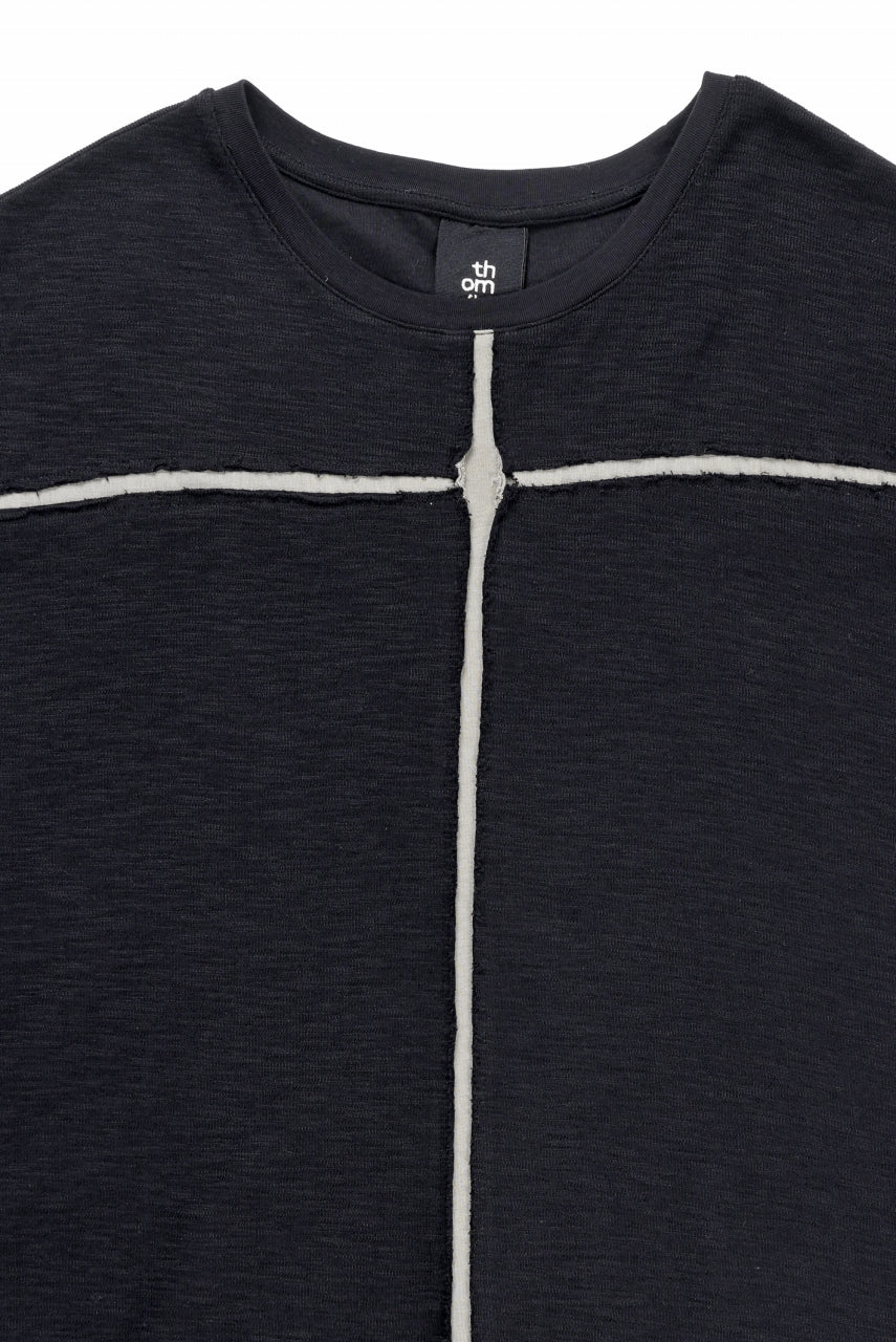 画像をギャラリービューアに読み込む, thom/krom SLEEVELESS T SHIRT / FLAME DOUBLE-FACE JERSEY (BLACK)