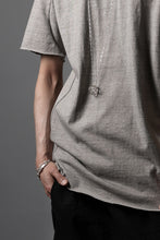 Load image into Gallery viewer, black crow x LOOM exclusive short sleeve tops / dyed medium cotton jersey (淡墨)