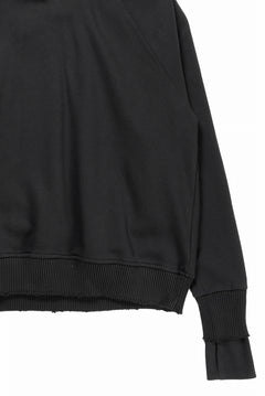 画像をギャラリービューアに読み込む, thom/krom RAGLAN SLEEVE HOODIE / SMOOTH SWEAT JERSEY (BLACK)