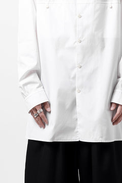 画像をギャラリービューアに読み込む, Y's for men CROSSED CHEST POCKET SHIRT / COTTON BROAD (WHITE)
