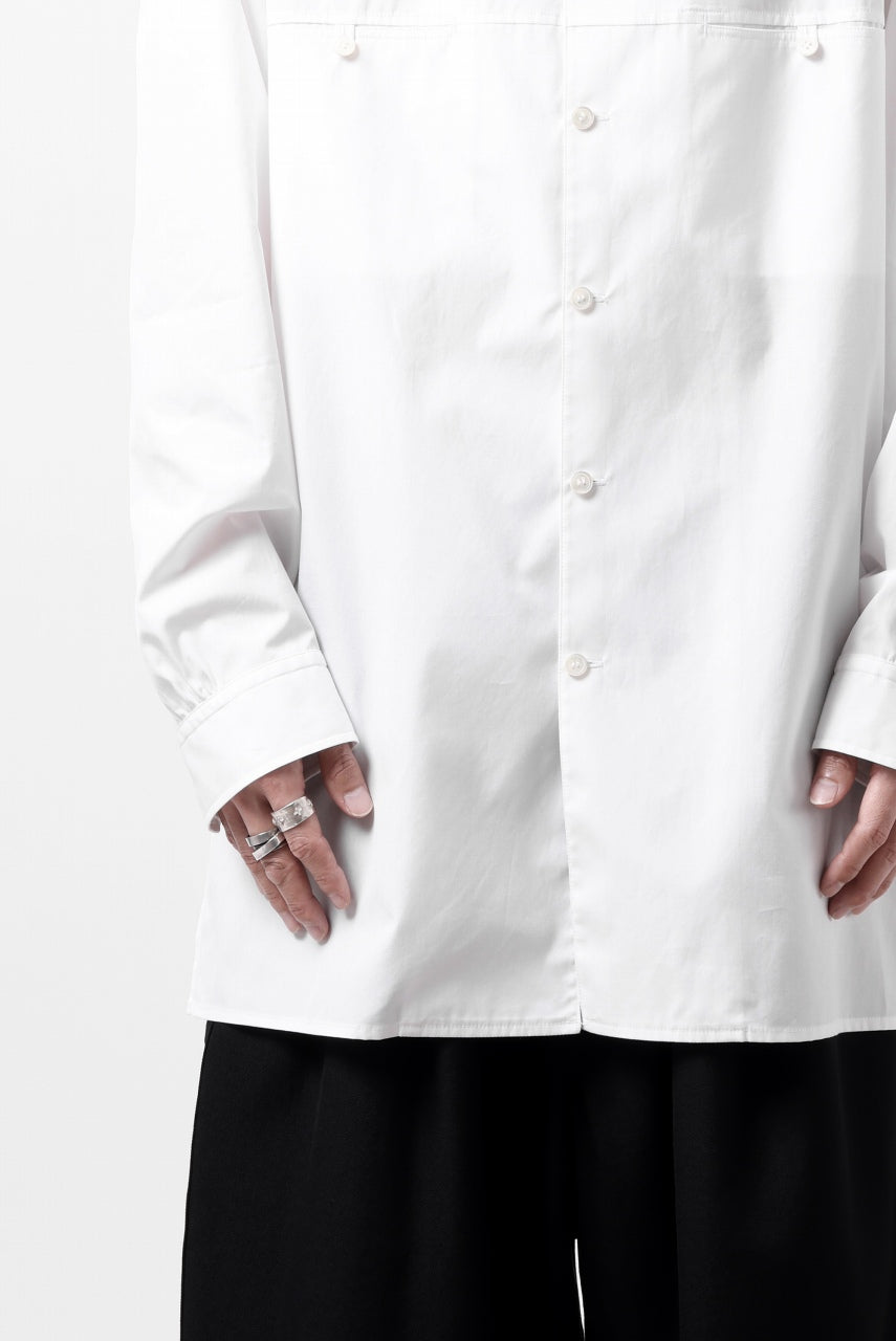 画像をギャラリービューアに読み込む, Y's for men CROSSED CHEST POCKET SHIRT / COTTON BROAD (WHITE)