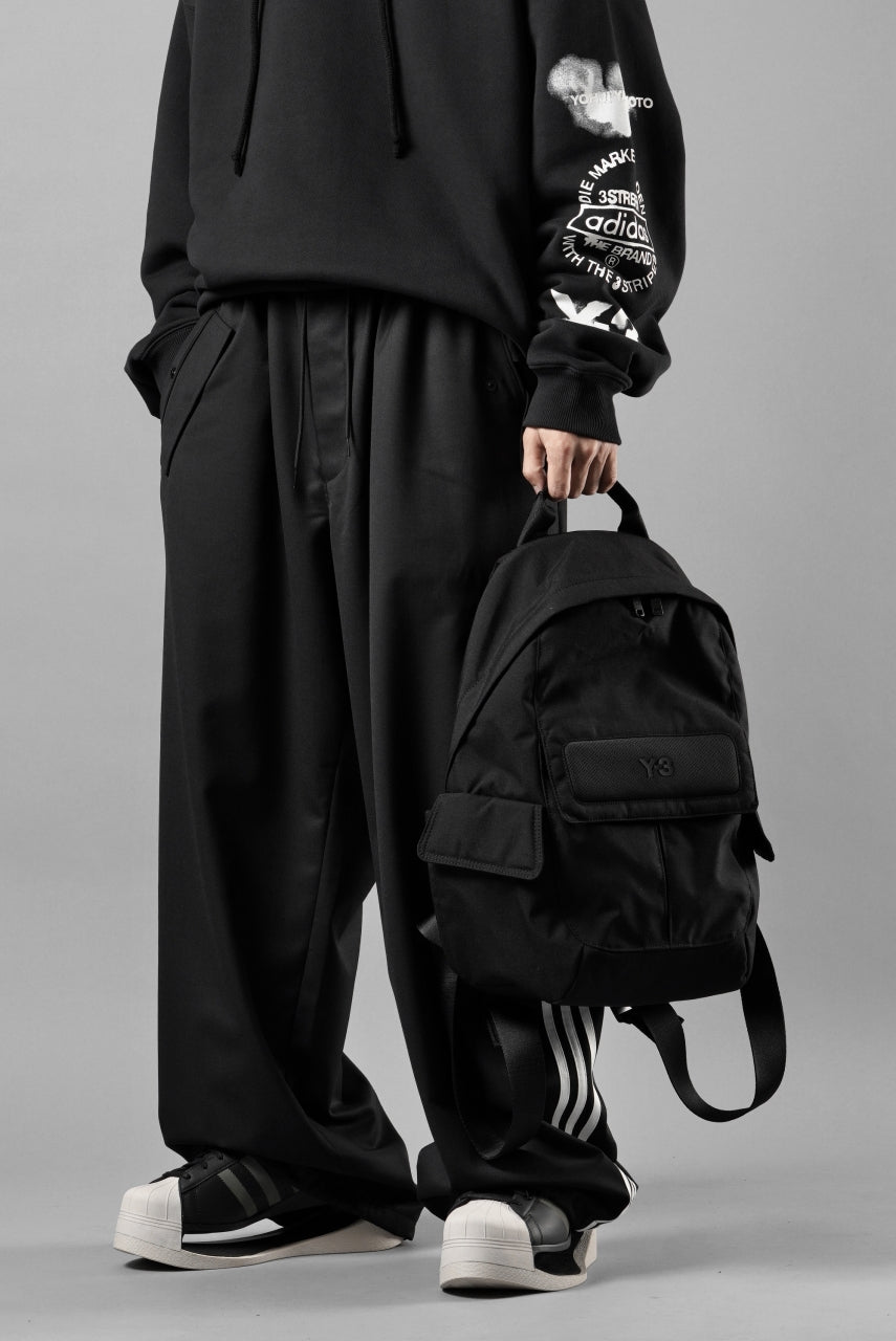 画像をギャラリービューアに読み込む, Y-3 Yohji Yamamoto REFINED WOOL STRAIGHT PANTS (BLACK)