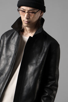 画像をギャラリービューアに読み込む, ierib EX-Collared Zip Jacket / Horse Nubuck Leather (BLACK)