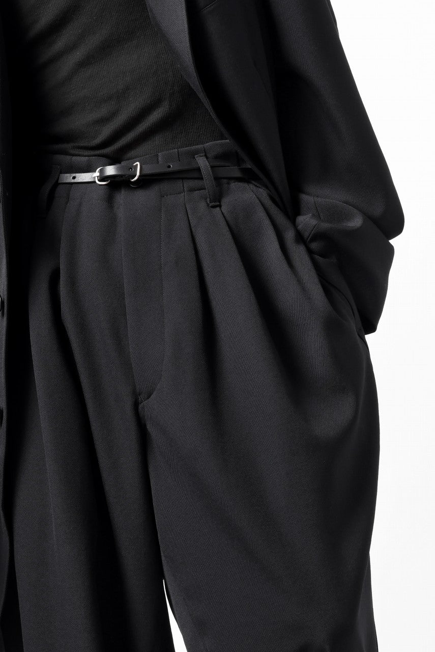 画像をギャラリービューアに読み込む, Y's for men 3TUCKS WIDE TAPERED PANTS / CLASSIC WOOL GABADINE (BLACK)