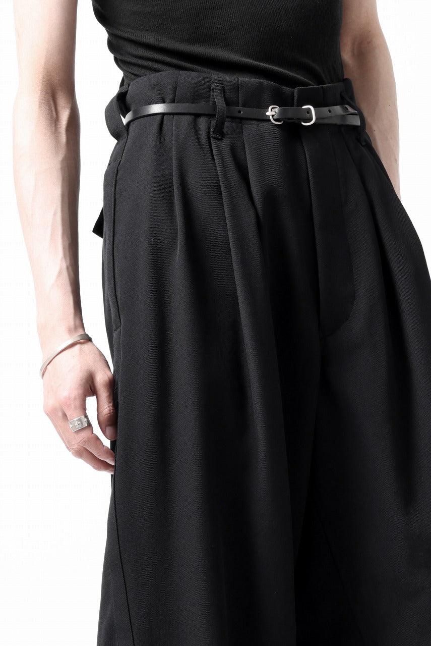 画像をギャラリービューアに読み込む, Y's for men 3TUCKS WIDE TAPERED PANTS / CLASSIC WOOL GABADINE (BLACK)