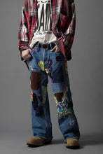 画像をギャラリービューアに読み込む, READYMADE HIPPIE DENIM PANTS / VINTAGE REMAKE + ART CRAFT (BLUE)