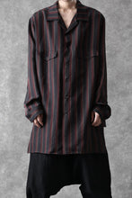 画像をギャラリービューアに読み込む, Y's for men STRIPE SHIRT with FLAP POCKET / PIGMENT DYED CUPRA (BLACK)
