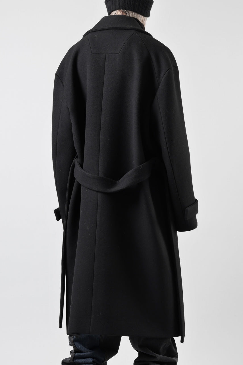 画像をギャラリービューアに読み込む, Juun.J Over Fit Knit Paneled Long Single Coat (BLACK)