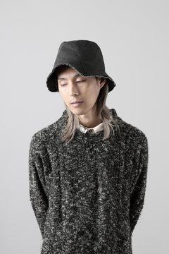 Load image into Gallery viewer, daub SOFT BUCKET HAT / RESIN COATED LIGHT TWILL COTTON (DARK GREY)