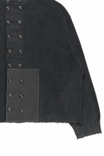 Load image into Gallery viewer, Professor.E DOUBLED BREASTED AGED KNIT (BLACK)