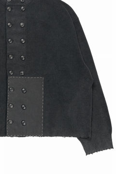 Load image into Gallery viewer, Professor.E DOUBLED BREASTED AGED KNIT (BLACK)