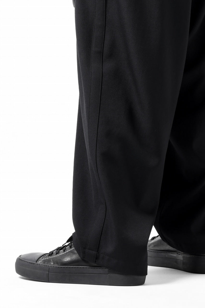 画像をギャラリービューアに読み込む, Y's for men 3TUCKS WIDE TAPERED PANTS / CLASSIC WOOL GABADINE (BLACK)