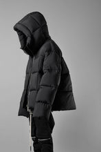 画像をギャラリービューアに読み込む, thom/krom BIG HOODIE OVERSIZED JACKET / WARM PUFFER (BLACK)