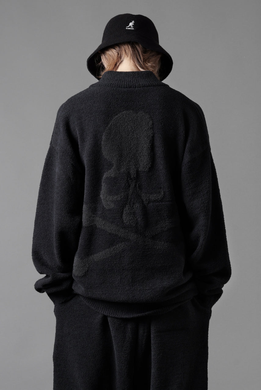 Load image into Gallery viewer, MASTERMIND WORLD LOUNGE FULL-ZIP TRACK JACKET / SOFTY BOA FLEECE (BLACK x CHARCOAL)