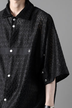 画像をギャラリービューアに読み込む, A.F ARTEFACT SNAPPED SQUEEZING SHIRT / SHADOW LACE (BLACK)