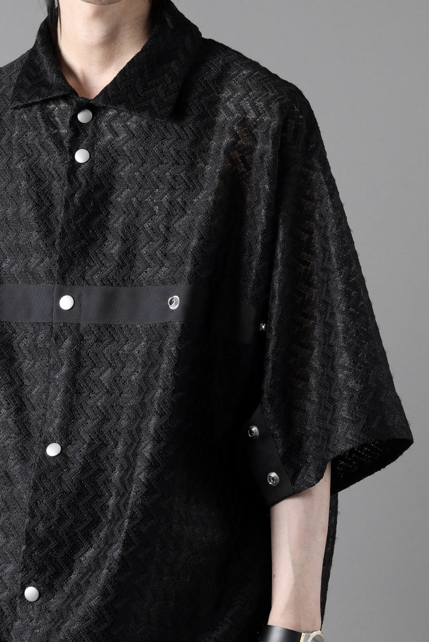 画像をギャラリービューアに読み込む, A.F ARTEFACT SNAPPED SQUEEZING SHIRT / SHADOW LACE (BLACK)