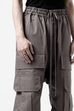 画像をギャラリービューアに読み込む, A.F ARTEFACT FRONT ZIP CARGO SARROUEL EASY PANTS (GREY)