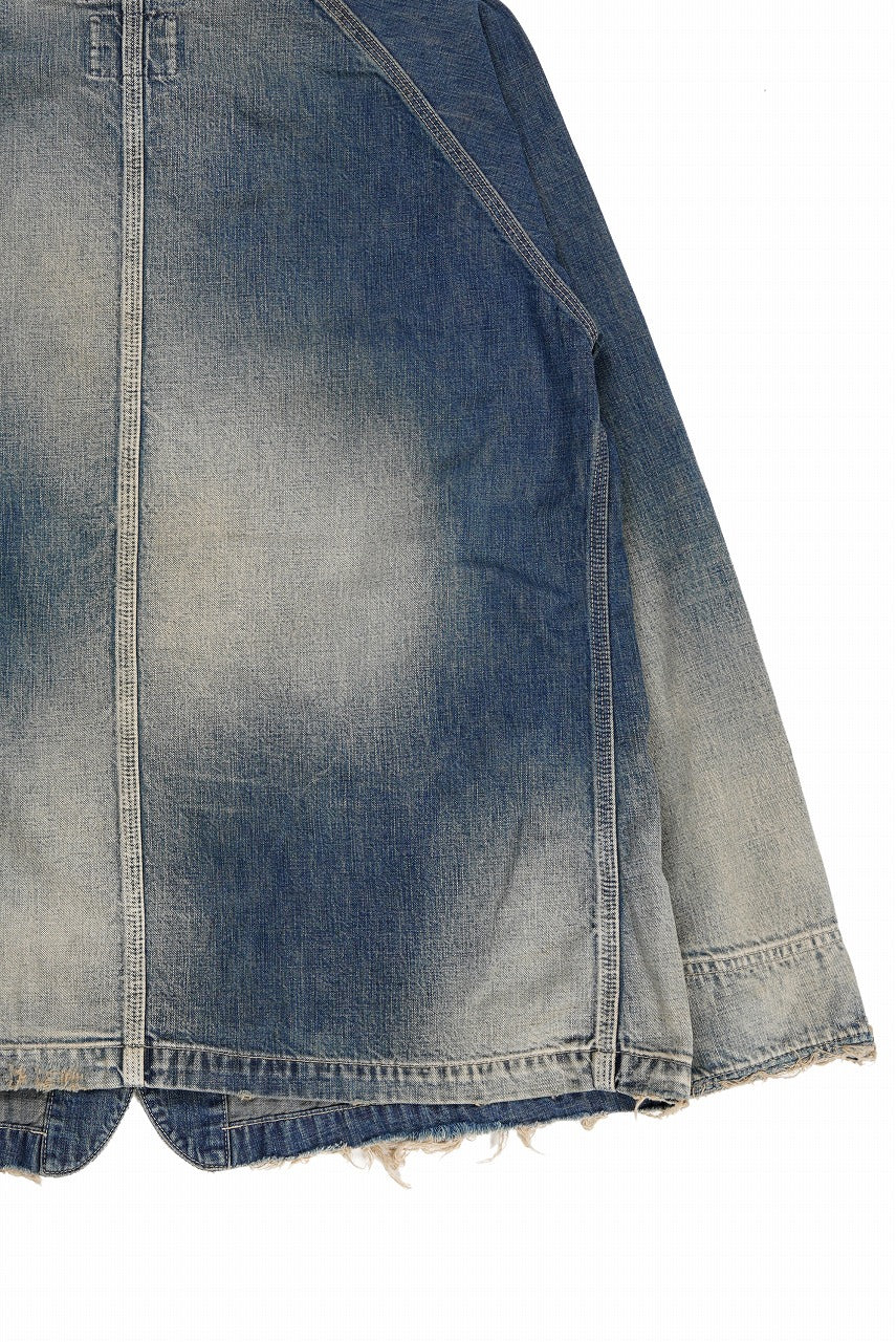 Load image into Gallery viewer, FULLCOUNT x N/07 exclusive COVER ALL JACKET / 10.5oz Zimbabwe Denim (INDIGO BLUE / EFFECTED)