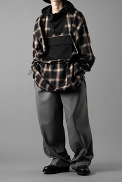 画像をギャラリービューアに読み込む, F/CE. WATER-SHIELD CHECK ANORAK SHIRT (BLACK)