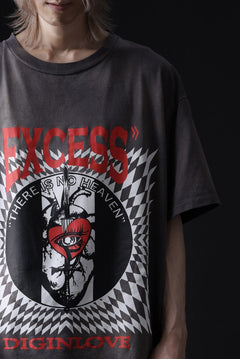 画像をギャラリービューアに読み込む, ZIG UR IDOL FADED & CRACKED SS TOPS - EXCESS (VINTAGE GREY)