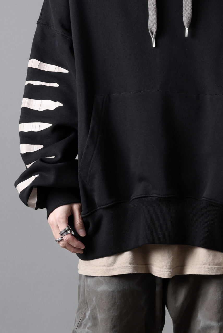画像をギャラリービューアに読み込む, A.F ARTEFACT JUMBO SWEAT HOODIE / PRINT TYPE-B (BLACK)