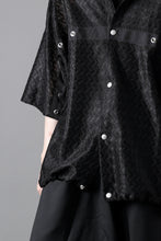 画像をギャラリービューアに読み込む, A.F ARTEFACT SNAPPED SQUEEZING SHIRT / SHADOW LACE (BLACK)