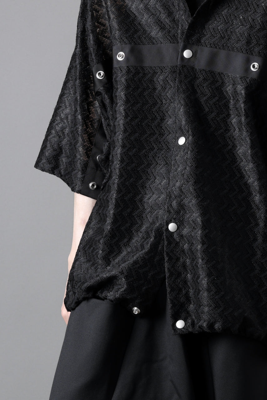 画像をギャラリービューアに読み込む, A.F ARTEFACT SNAPPED SQUEEZING SHIRT / SHADOW LACE (BLACK)