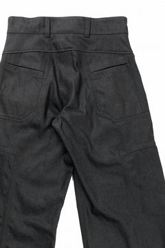 画像をギャラリービューアに読み込む, OPPOSE DUALITY 8POCKET PANEL WIDE DENIM TROUSERS (BLACK GREY)