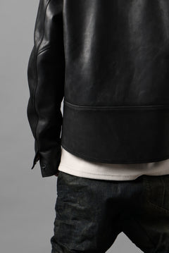画像をギャラリービューアに読み込む, ierib EX-Collared Zip Jacket / Horse Nubuck Leather (BLACK)