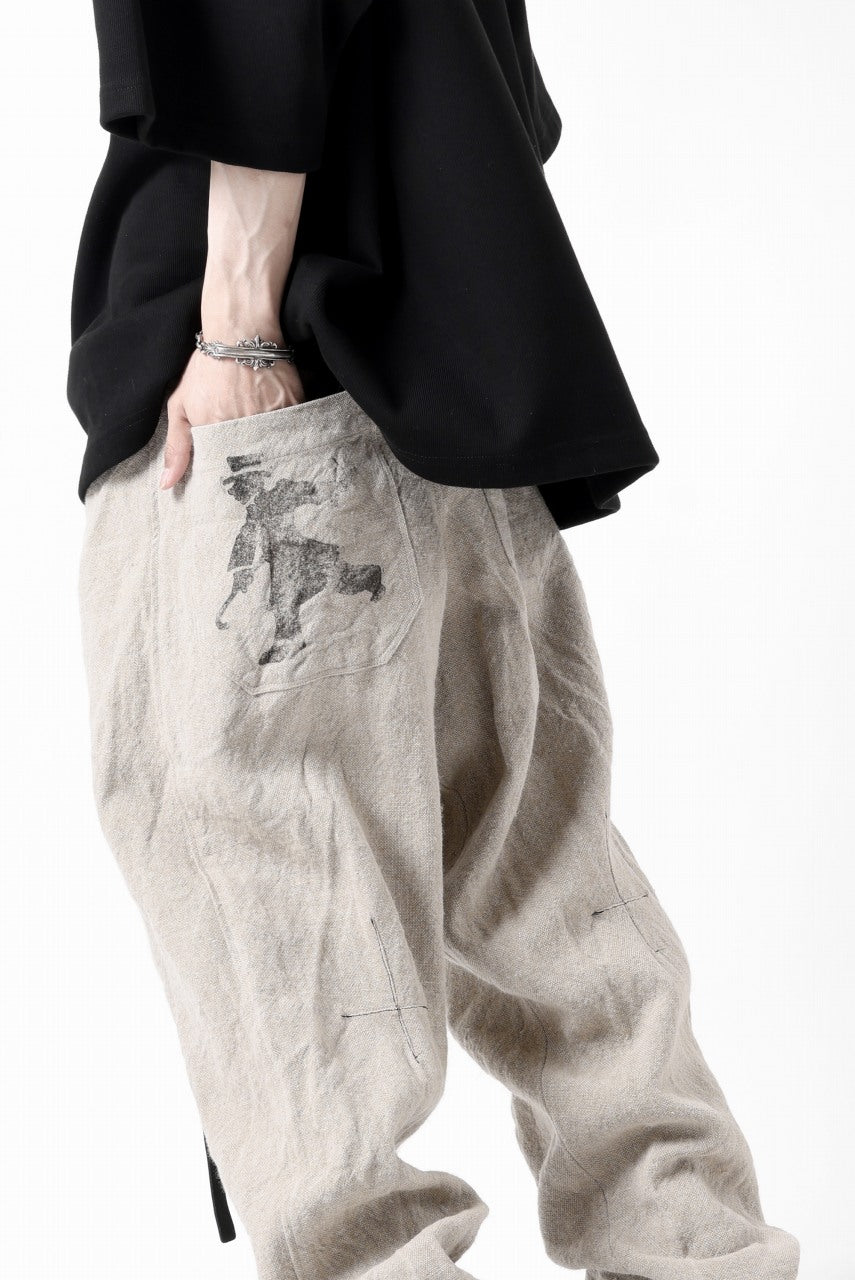画像をギャラリービューアに読み込む, YUTA MATSUOKA wide taperd pants / no.8 linen canvas (ecru)