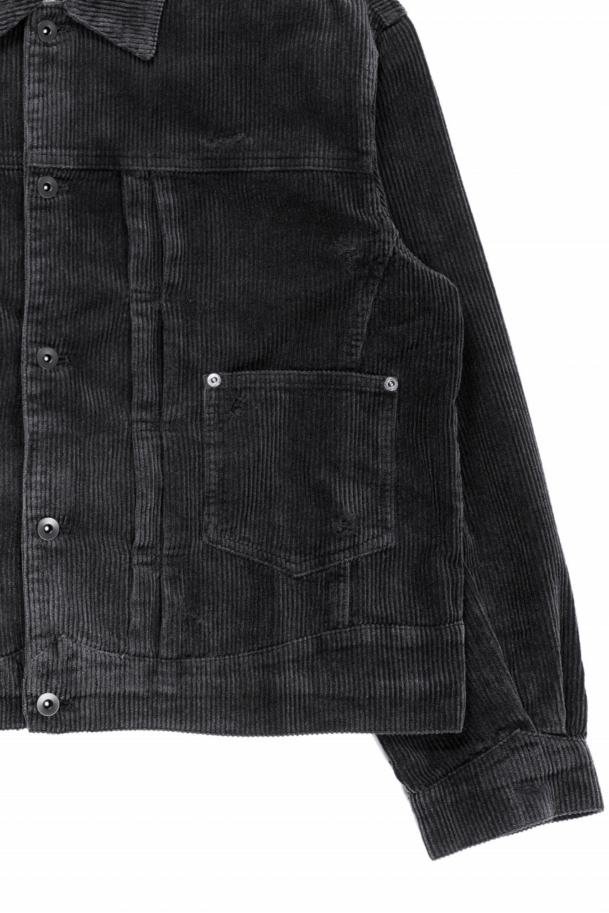 Load image into Gallery viewer, Professor.E AGED CORDUROY JKT (AGED BLACK)