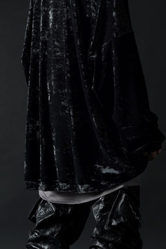 Load image into Gallery viewer, A.F ARTEFACT JUMBO CREW NECK TOPS / VELVET JERSEY (BLACK)