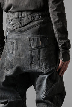 画像をギャラリービューアに読み込む, BORIS BIDJAN SABERI CROPPED TROUSER / VINYL PROCESSED & NICKEL PRESSED & ACID DYED "P15.4 CUSTOM BF-FKU10002" (DIRTY ACID DENIM)