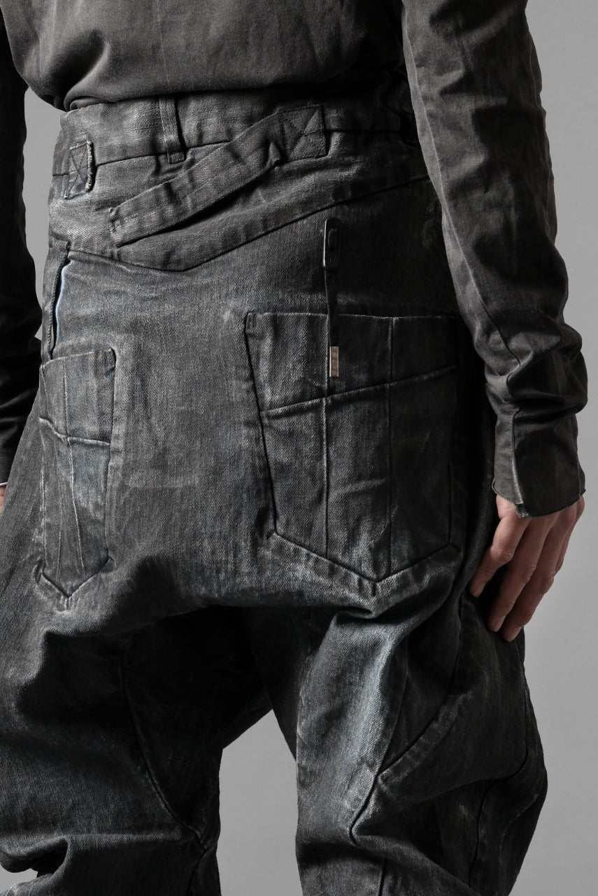 画像をギャラリービューアに読み込む, BORIS BIDJAN SABERI CROPPED TROUSER / VINYL PROCESSED & NICKEL PRESSED & ACID DYED "P15.4 CUSTOM BF-FKU10002" (DIRTY ACID DENIM)