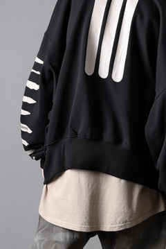 画像をギャラリービューアに読み込む, A.F ARTEFACT JUMBO SWEAT HOODIE / PRINT TYPE-B (BLACK)