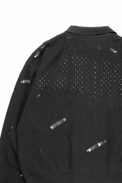Load image into Gallery viewer, Professor.E DESTROYED KNIT JACKET (BLACK)