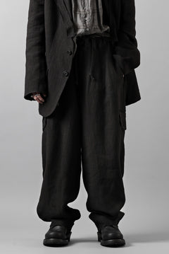 画像をギャラリービューアに読み込む, Y's for men MILITARY DETAIL PANTS / 40 LINEN (BLACK)
