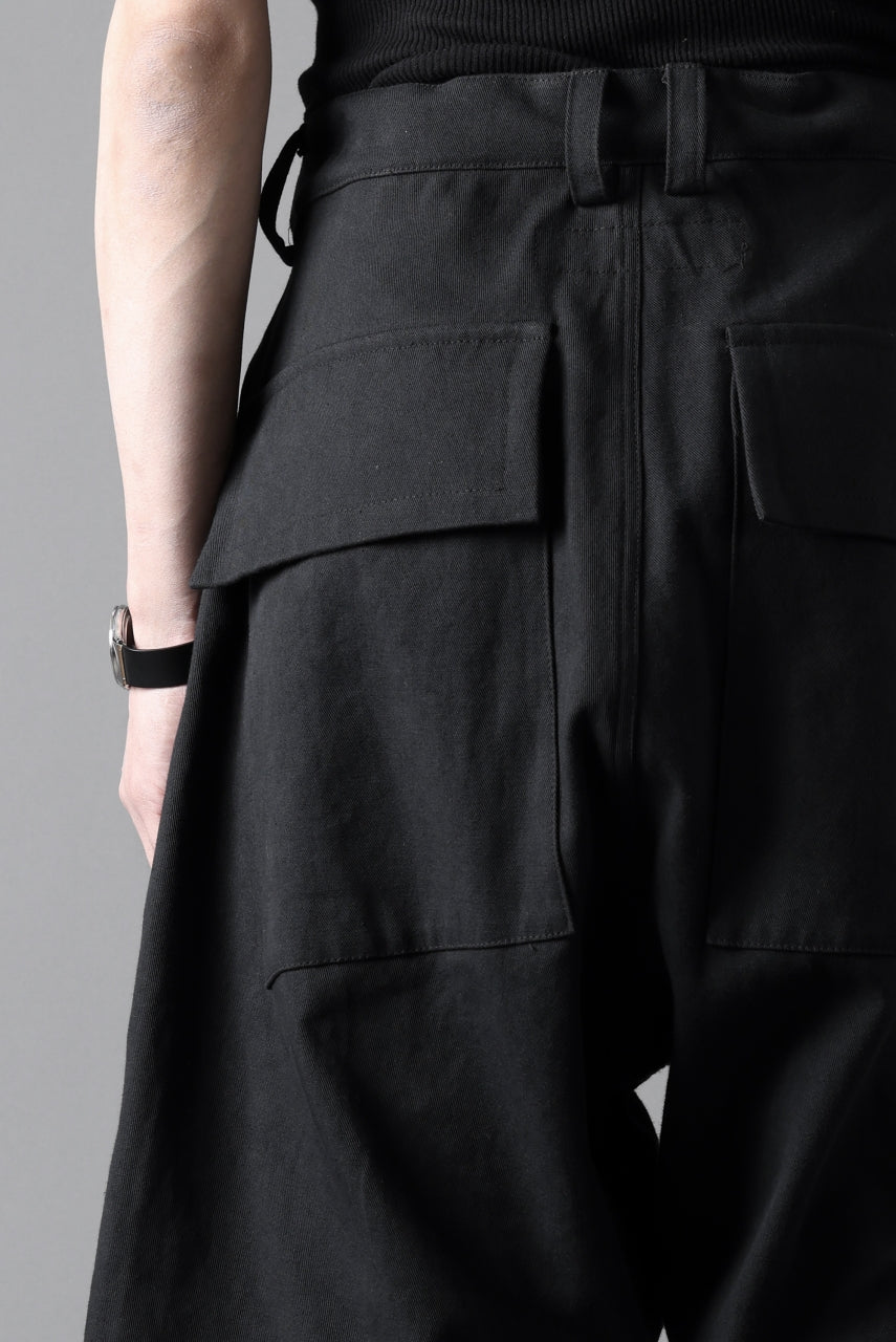 画像をギャラリービューアに読み込む, A.F ARTEFACT ZIP FOLDING TUCK SHORTS / COTTON-LINEN TWILL (BLACK)