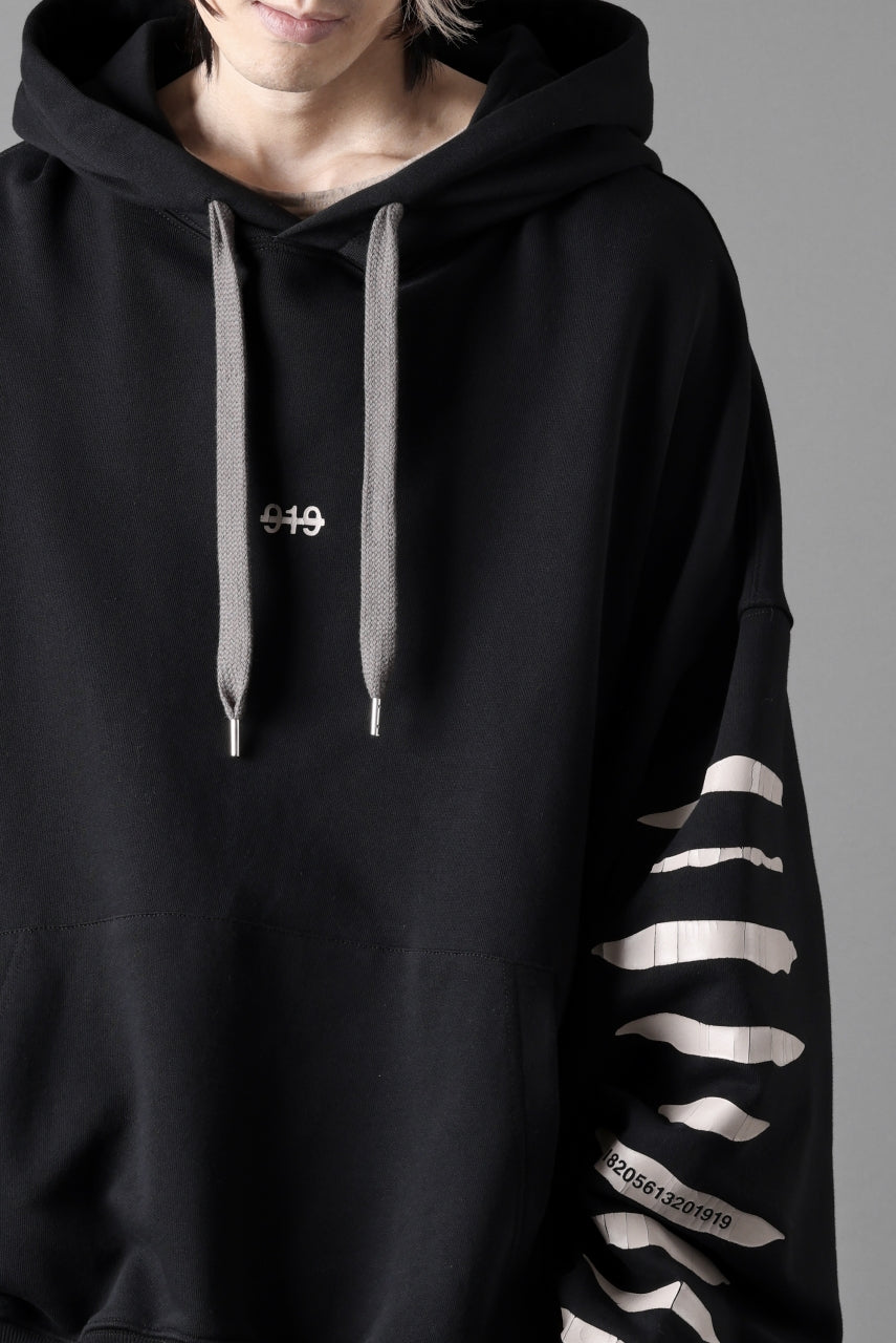 画像をギャラリービューアに読み込む, A.F ARTEFACT JUMBO SWEAT HOODIE / PRINT TYPE-B (BLACK)
