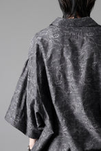 画像をギャラリービューアに読み込む, A.F ARTEFACT FRONT ZIP SQUEEZING SHIRT / PAISLEY JACQUARD (D.GREY)
