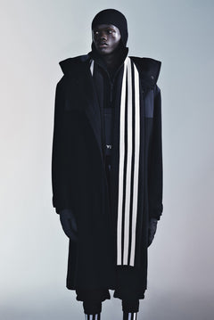 画像をギャラリービューアに読み込む, Y-3 Yohji Yamamoto THREE STRIPE SCARF (BLACK)