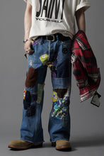 画像をギャラリービューアに読み込む, READYMADE HIPPIE DENIM PANTS / VINTAGE REMAKE + ART CRAFT (BLUE)