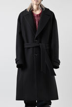 画像をギャラリービューアに読み込む, Juun.J Over Fit Knit Paneled Long Single Coat (BLACK)