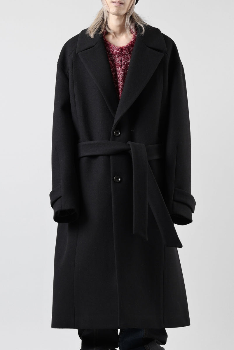 Juun.J Over Fit Knit Paneled Long Single Coat (BLACK)の商品