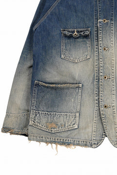 Load image into Gallery viewer, FULLCOUNT x N/07 exclusive COVER ALL JACKET / 10.5oz Zimbabwe Denim (INDIGO BLUE / EFFECTED)