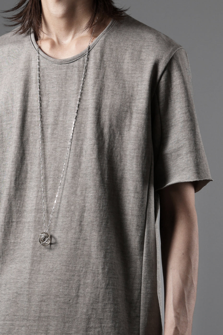 Load image into Gallery viewer, black crow x LOOM exclusive short sleeve tops / dyed medium cotton jersey (淡墨)